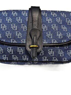 Vintage Dooney & Bourke, Inc. Signature Crossbody Bag – Blue Denim Monogram
